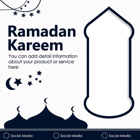 Feed Social Media Ramadan Kareemのイラスト素材