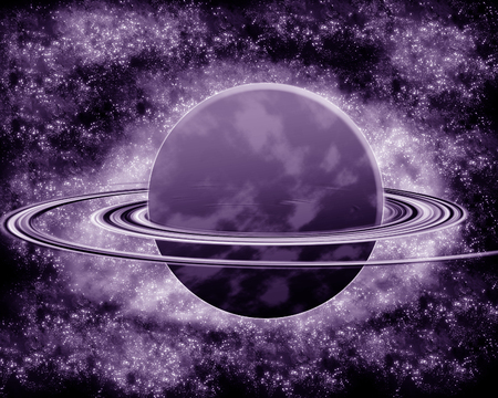 violet planet - fantasy spaceの写真素材
