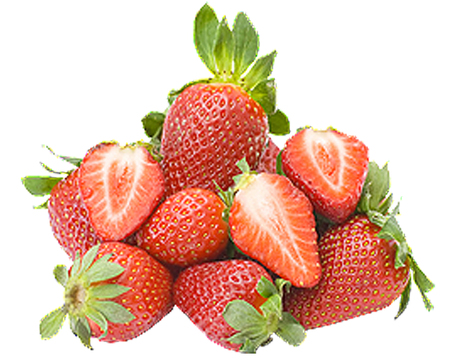 strawberries isolated on white backgroundの写真素材