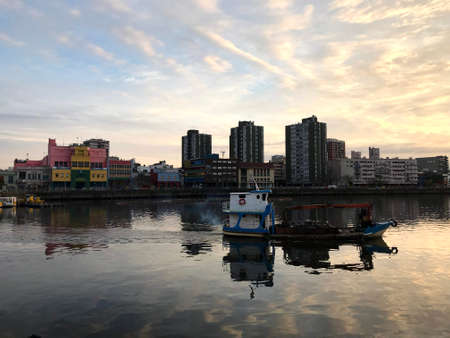 Beautiful sunrise in Caminito, Buenos Aires
