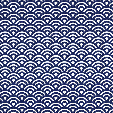 Blue sea wave pattern navy blueの写真素材