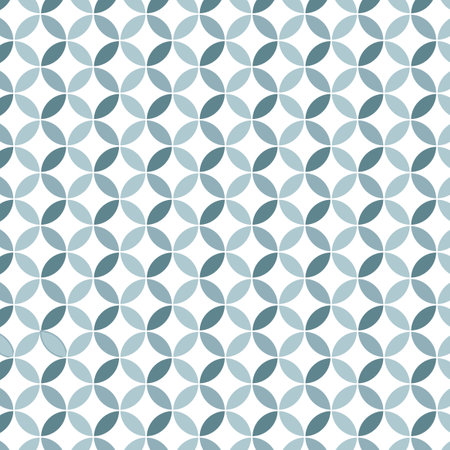 Seamless geometric pattern. Blue and white background. Vector.のイラスト素材