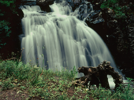 Waterfall on the Highland Mary Lakes Trail, San Juan National Forest, Colorado