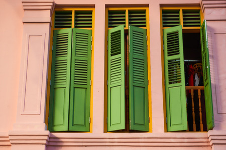 singapore,house,heritage,building,window,old,shopの写真素材