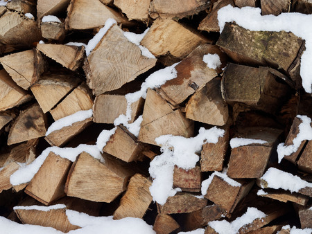 stacked firewoodの写真素材