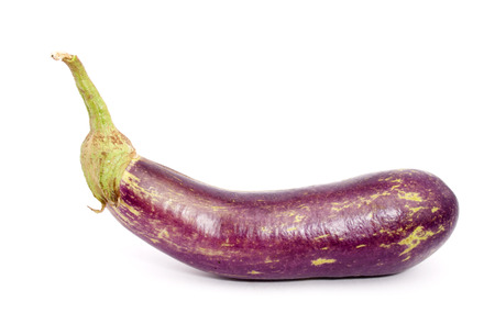 Eggplant over white backgroundの写真素材