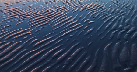 Sand pattern at a beachの写真素材