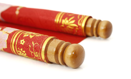 Red Chinese scrollの写真素材