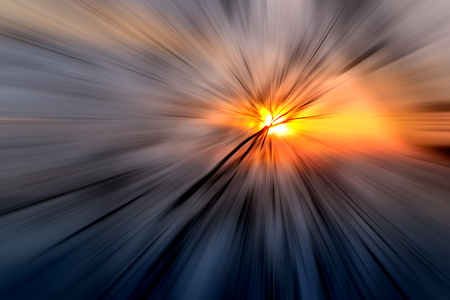 Colorful zoom blur effect for abstract backgroundの写真素材