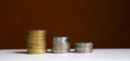 Stack of coins - finance and saving conceptの写真素材