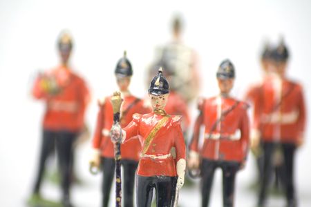 vintage lead soldier band  selective focus on the band masterの写真素材