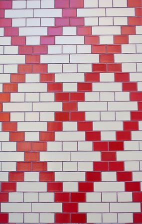 abstract background image of coloured tiled bricksの写真素材