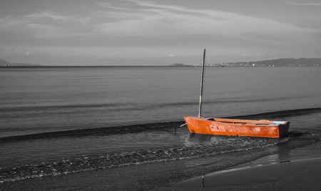 Boat in the seaの写真素材