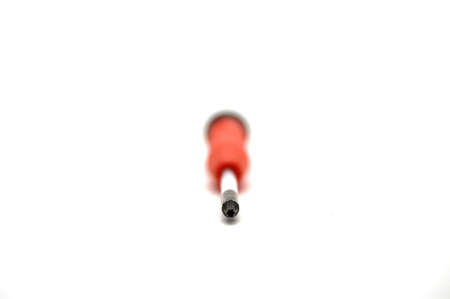 A torx screwdriver with a red handleの写真素材