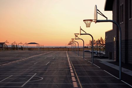 School Basketball Courtsの写真素材
