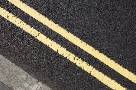 Double yellow linesの写真素材