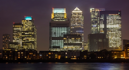 Canary Wharf in Londonの写真素材