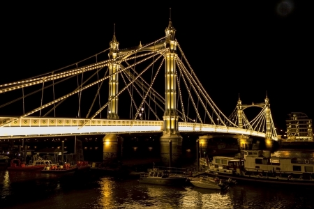 Albert Bridge in Londonの写真素材