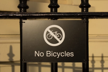 No bicycles signの写真素材