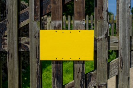 Blank Yellow Signの写真素材