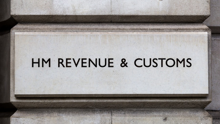 LONDON, UK, 2ND FEB 2014  A sign for HM Revenue and Customs in Central London during the dayのeditorial素材