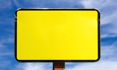 Blank Bright Yellow Signの写真素材