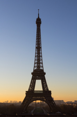The Eiffel Tower at Sunriseの写真素材