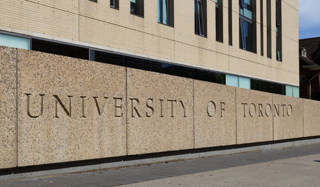 TORONTO, CANADA - MAY 31, 2014: A sign for the University of Toronto