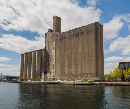 TORONTO, CANADA - 19TH MAY 2015: The outside of the old Canada Malting building in Toronto during the day.のeditorial素材