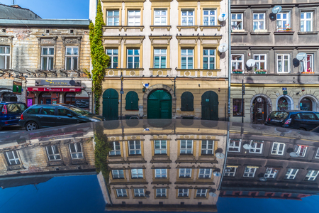 KRAKOW, POLAND -  15TH OCTOBER 2016: The outside of buildings along Jozefa in Kazimierz district of Krakow during the dayのeditorial素材