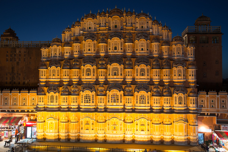 JAIPUR, INDIA - 22ND MARCH 2016: The front of the Hawa Mahal (Palace of the Winds) in central Jaipur.のeditorial素材