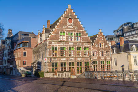 GHENT, BELGIUM - 19TH FEB 2016: Old style architecture in Ghent. Taken during the dayのeditorial素材