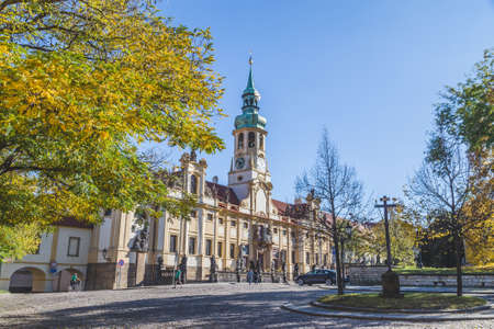 PRAGUE, CZECH REPUBLIC - 15TH OCTOBER 2017: The outside of the beautiful Loreto Sanctuary building in Prague. Taken during the day. People can be seen.のeditorial素材