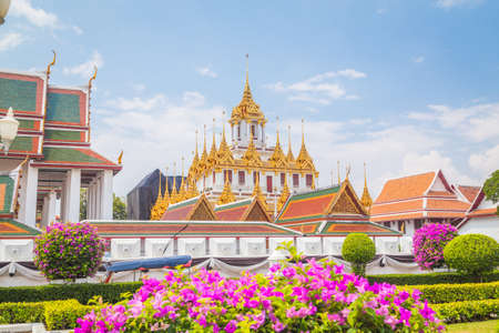 BANGKOK, THAILAND - 17TH MARCH 2017: Part of Wat Ratchanatdaram in Bangkok showing the intricate and beautiful architectureのeditorial素材