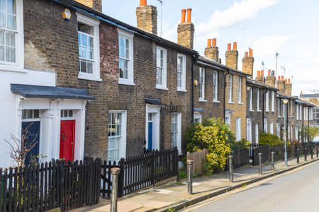 LONDON, UK - 1ST MARCH 2020: Terrace houses and streets in Greenwich London.のeditorial素材