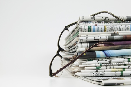 pile of newspaperの写真素材