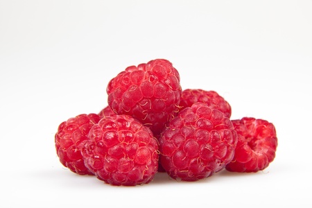 Raspberries isolated