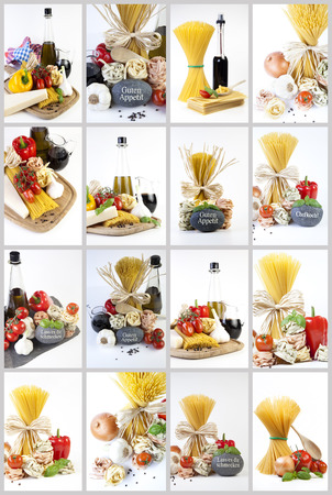 variation of pastaの写真素材