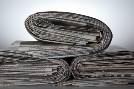 stack of newspaperの写真素材