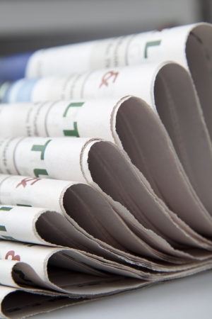 stack of newspaperの写真素材