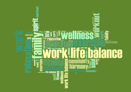 work life balance wordcloudの写真素材