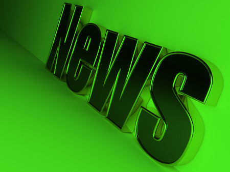 3D glossy News word renderedの写真素材