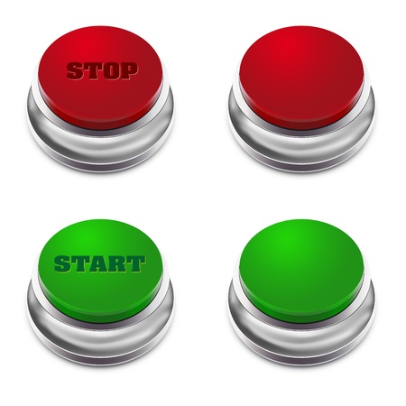 Red and green START/STOP button - illustrationのイラスト素材
