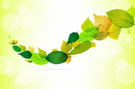 Abstract spring background with leaves and place for textのイラスト素材
