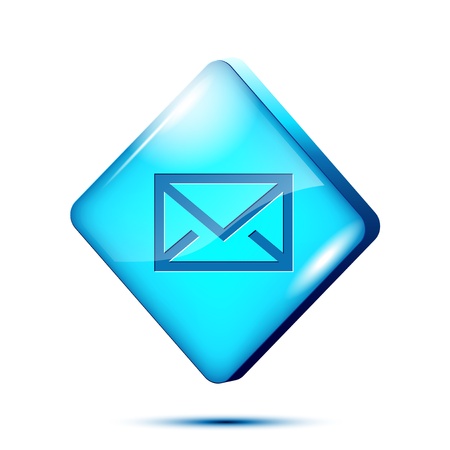 Blue glossy E-MAIL web buttonのイラスト素材