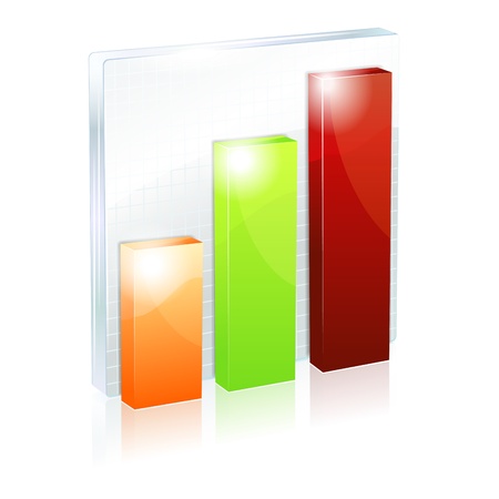 Shiny graph iconのイラスト素材