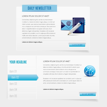 Modern web design elements - vector fileのイラスト素材