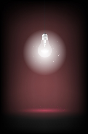 Shining light bulb - place for textのイラスト素材