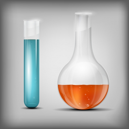 Chemical glass with liquidのイラスト素材