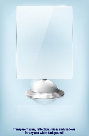 Glass frame in a metal holder - place for your messageのイラスト素材
